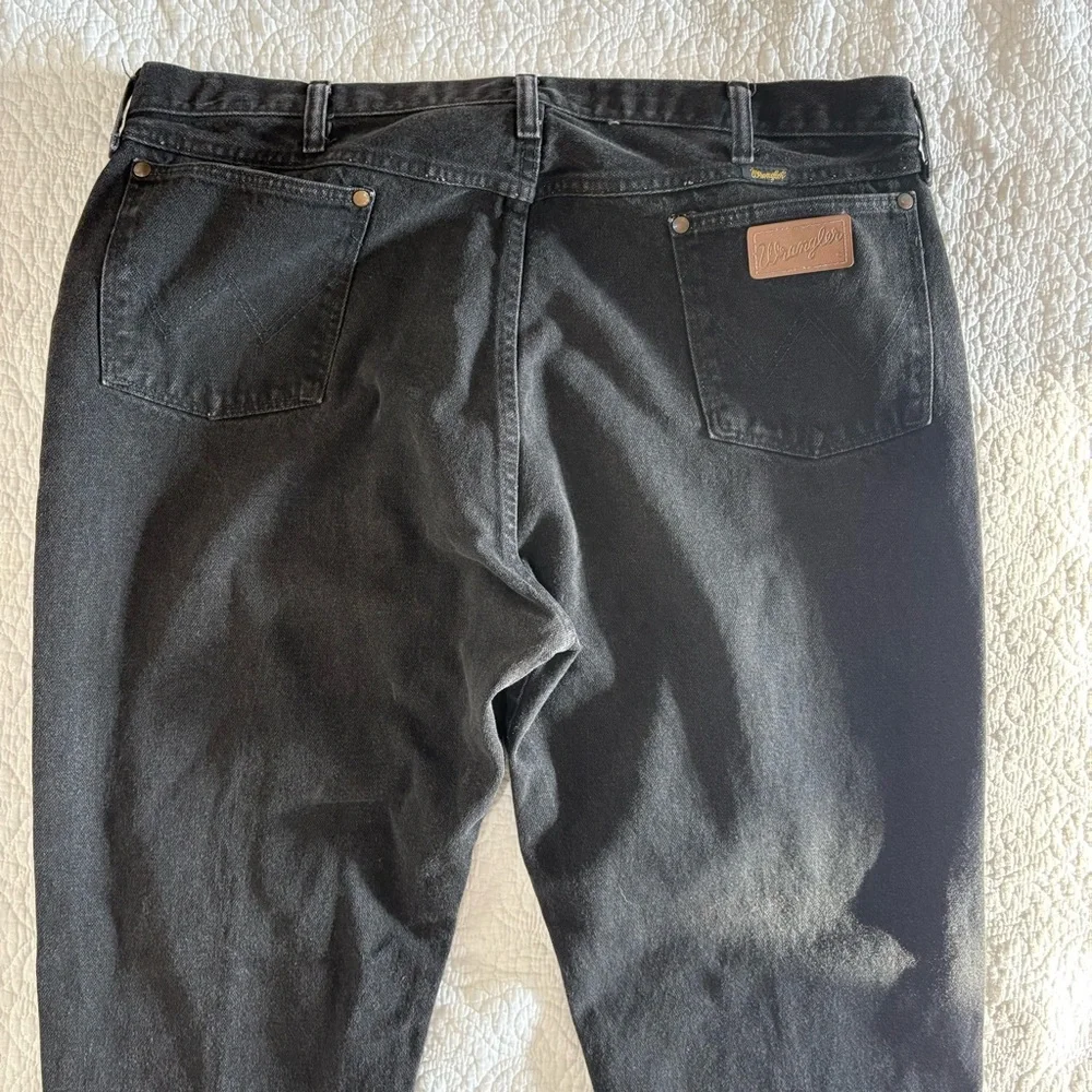 Vintage Made in USA Wrangler Black Jeans High Rise Straight Leg Men’s 40x30 - Picture 2 of 12